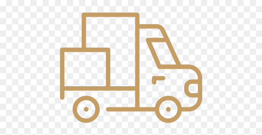 Delivery Truck - Gold Icon - Icon, HD Png Download - delivery truck icon png