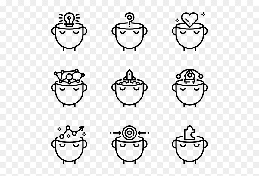 Brain Icon Vector, HD Png Download - thought png