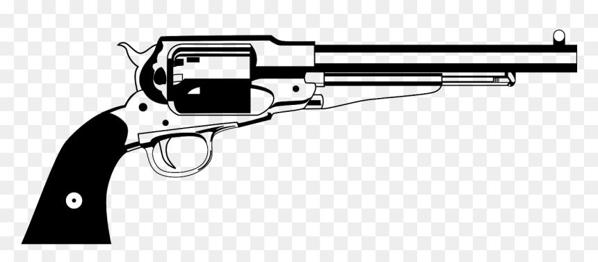 Pistol Vector Revolver, HD Png Download - pistol silhouette png