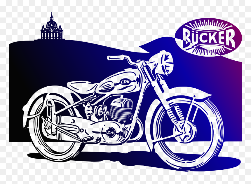 Transparent Motorcycle Vector Png - 1950 Motorbike, Png Download - motorcycle clipart png