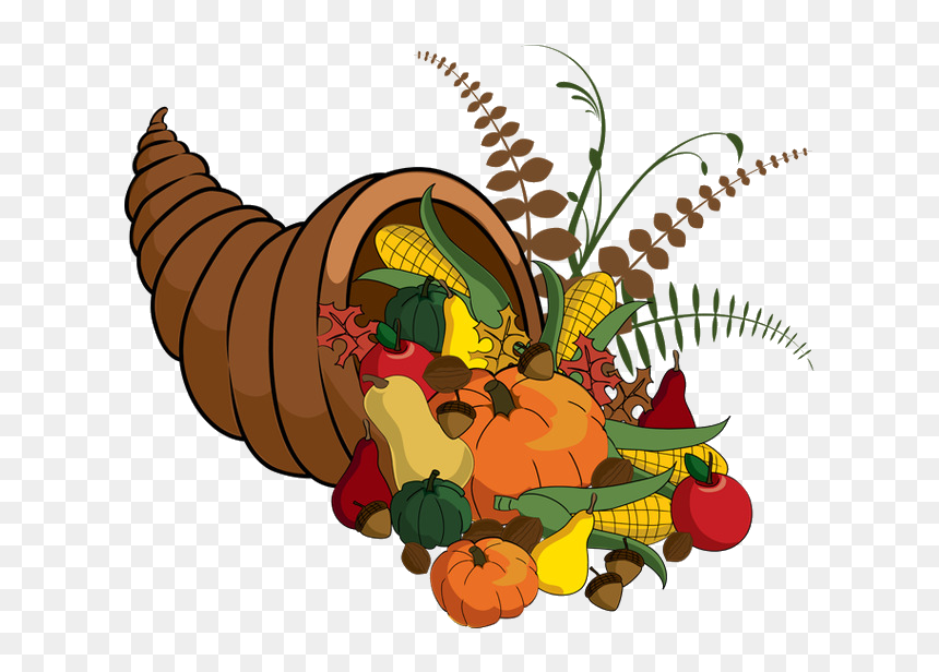 Cornucopia Thanksgiving Clip Art Cliparts Transparent - Transparent Background Thanksgiving Clipart, HD Png Download - thanksgiving transparent png