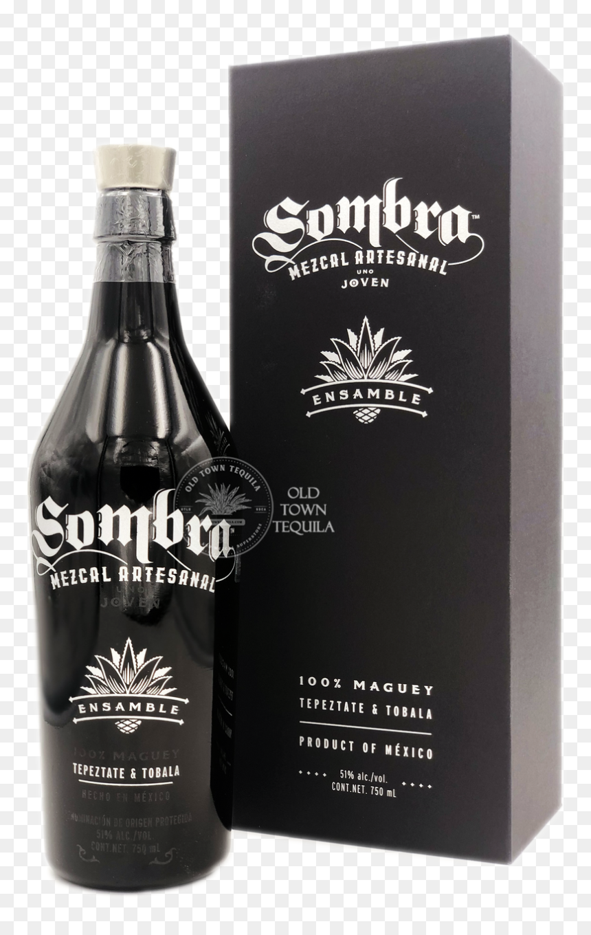 Sombra Ensamble Mezcal Artesanal Joven 750ml - Glass Bottle, HD Png Download - hecho en mexico png