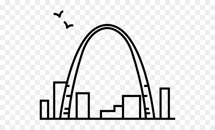 Landmark Rubber Stamps Stampmore - St Louis Arch Transparent, HD Png Download - gateway arch png