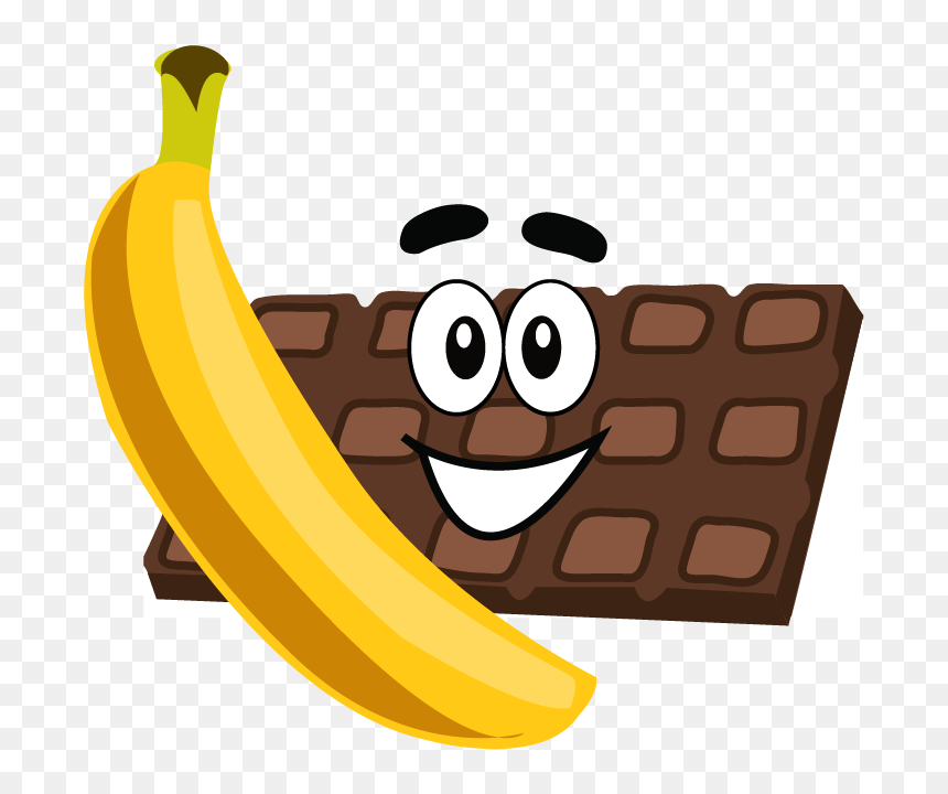 Bananas And Chocolate Clipart, HD Png Download - banana png
