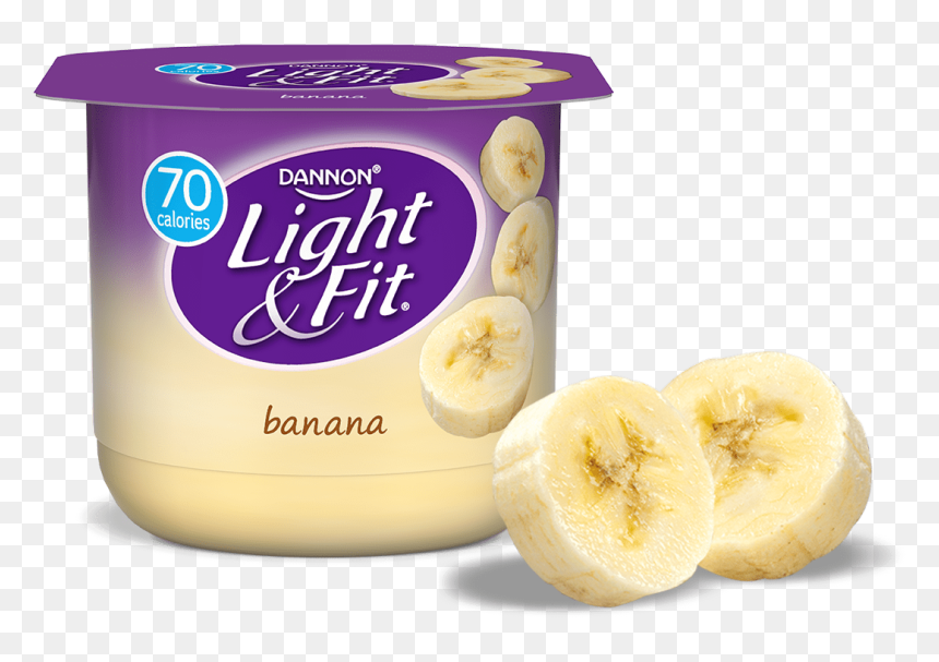 Light And Fit Yogurt, HD Png Download - banana png