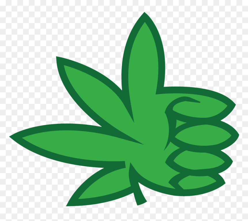 Weed Leaf Thumbs Up, HD Png Download - weed png