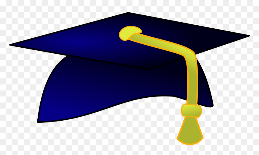 Blue And Yellow Graduation Cap, HD Png Download - graduation cap png