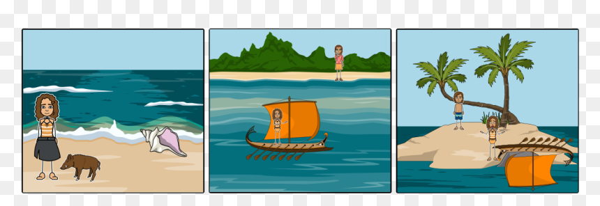 River Into Ocean Cartoon, HD Png Download - moana png