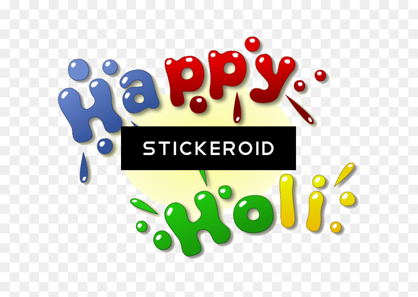 Transparent Happy Holi Png Text, Png Download - holi png