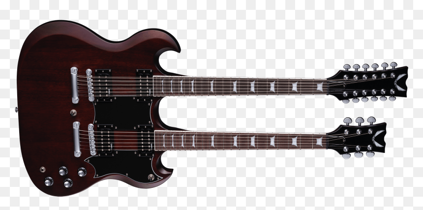 Double Neck Electric Guitar, HD Png Download - guitar png