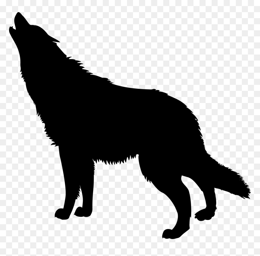 Wolf Silhouette Transparent Background, HD Png Download - wolf png