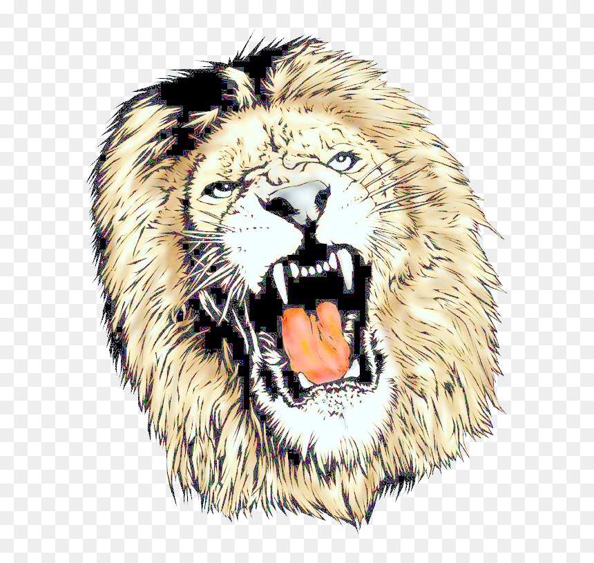 Lion Head Roaring Transparent, HD Png Download - lion png
