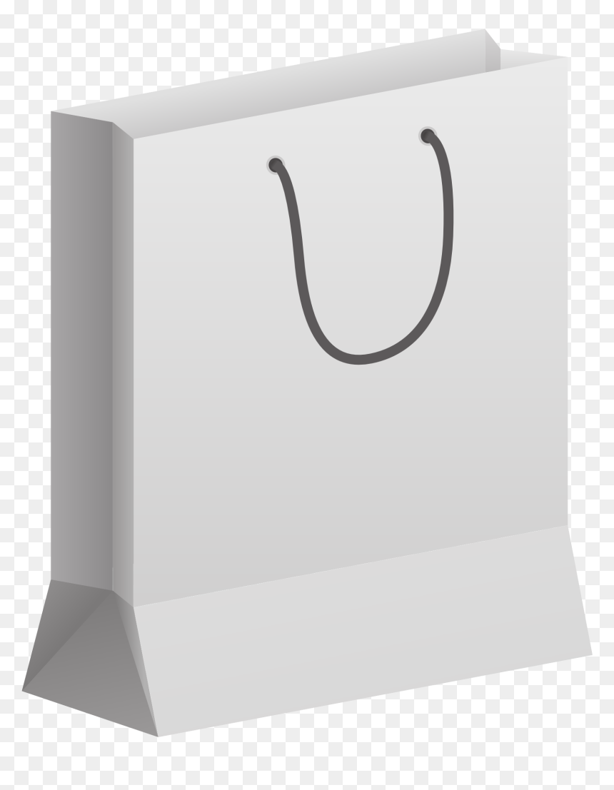 Paper Bag White Png Vector, Transparent Png - paper png