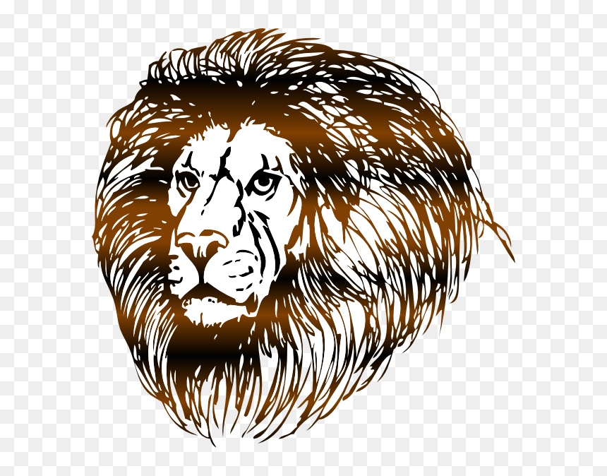 Mane Clipart Black And White, HD Png Download - lion png