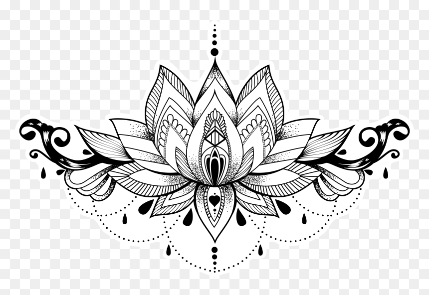 Lotus Chandelier Tattoo, HD Png Download - tattoo png