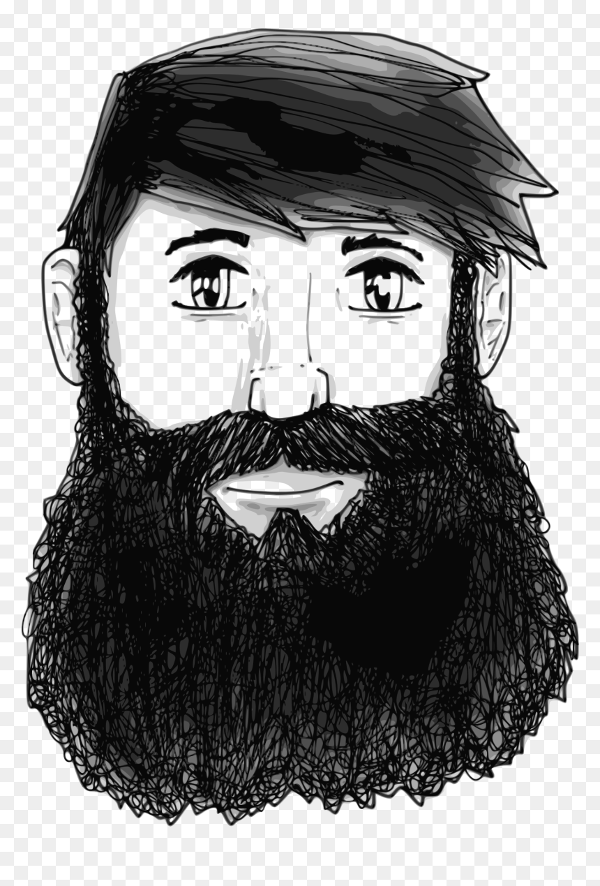Cartoon Guy With Beard, HD Png Download - beard png