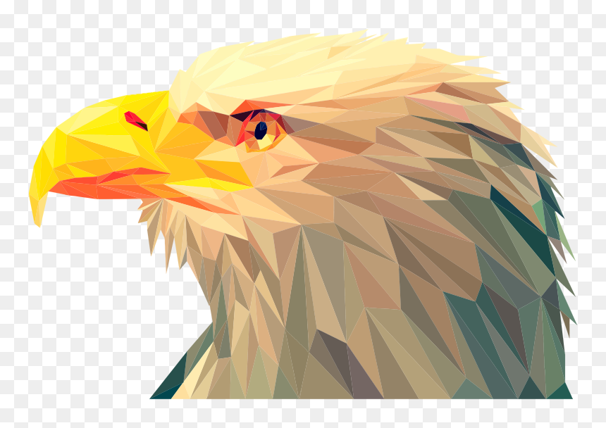 Low Poly Art Eagle, HD Png Download - eagle png