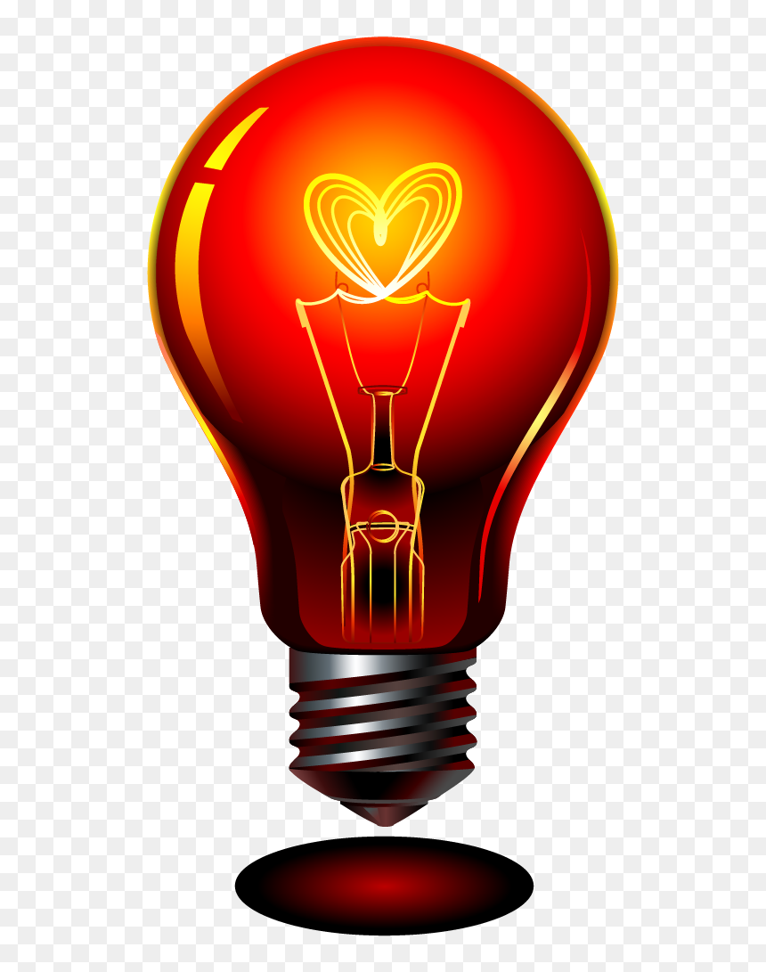 Lampada Vermelha Png, Transparent Png - light bulb png