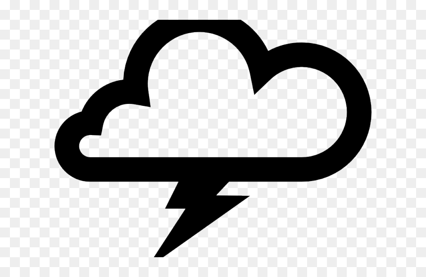 Cloud With Thunder Clipart, HD Png Download - lightning bolt png