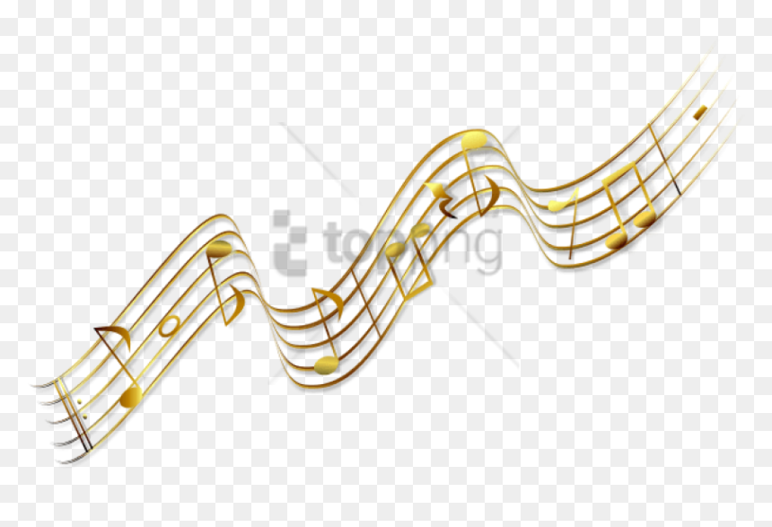 Note Music Gold Png, Transparent Png - music note png