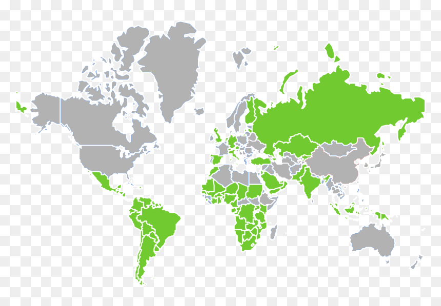 Most Popular Messaging App 2019, HD Png Download - world map png