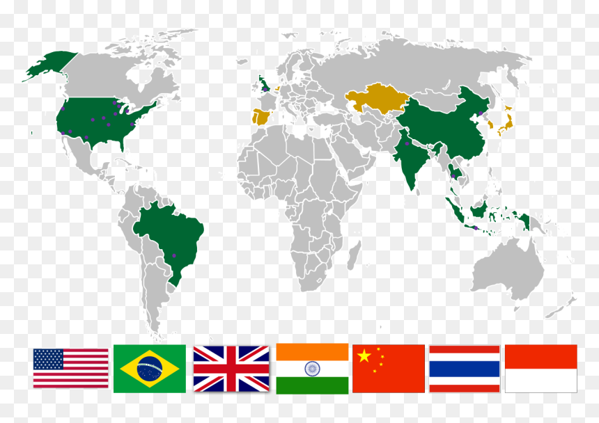 Air Passenger Traffic Growth, HD Png Download - world map png