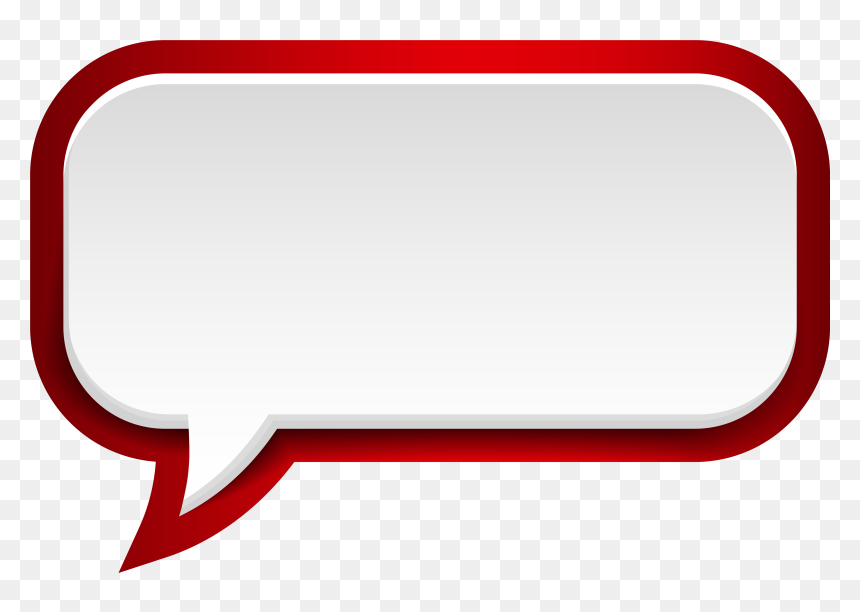 Red Speech Balloon Png, Transparent Png - bubble png