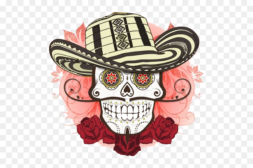 Cinco De Mayo Skull Drawing, HD Png Download - cinco de mayo png