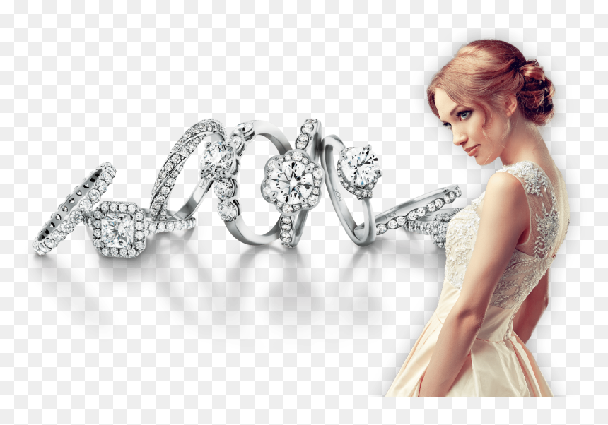 Diamond Model Fashion Jewellery, HD Png Download - jewellery models png hd