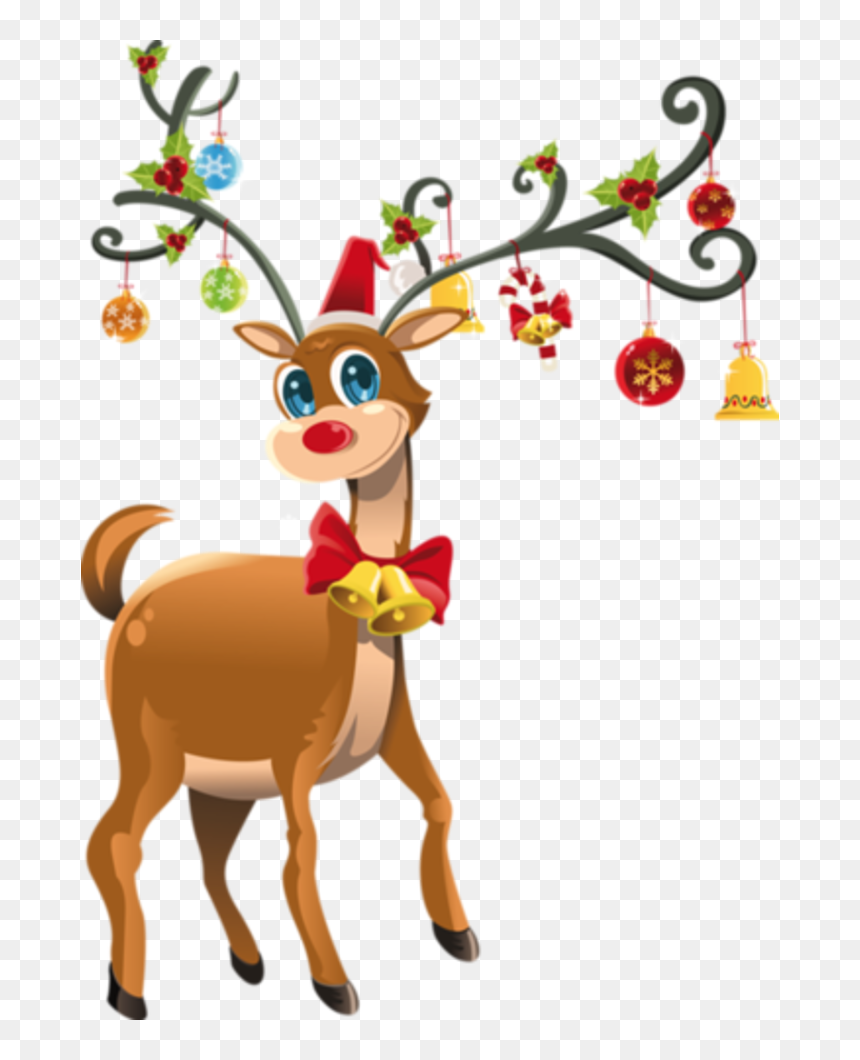 Transparent Merry Christmas Clip Art, HD Png Download - reindeer png