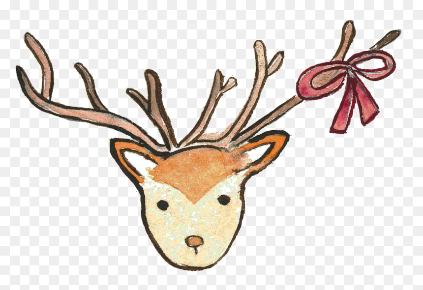 Watercolor Painting, HD Png Download - reindeer png