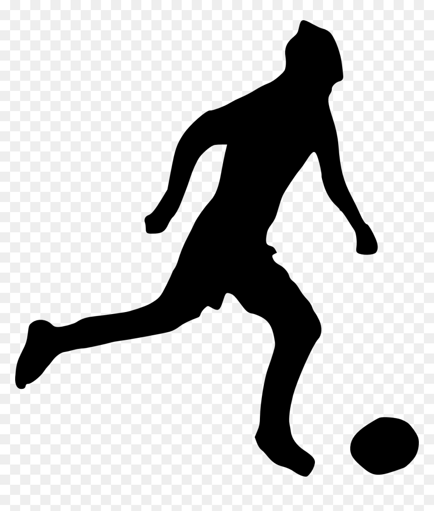 Silhouette, HD Png Download - football player png