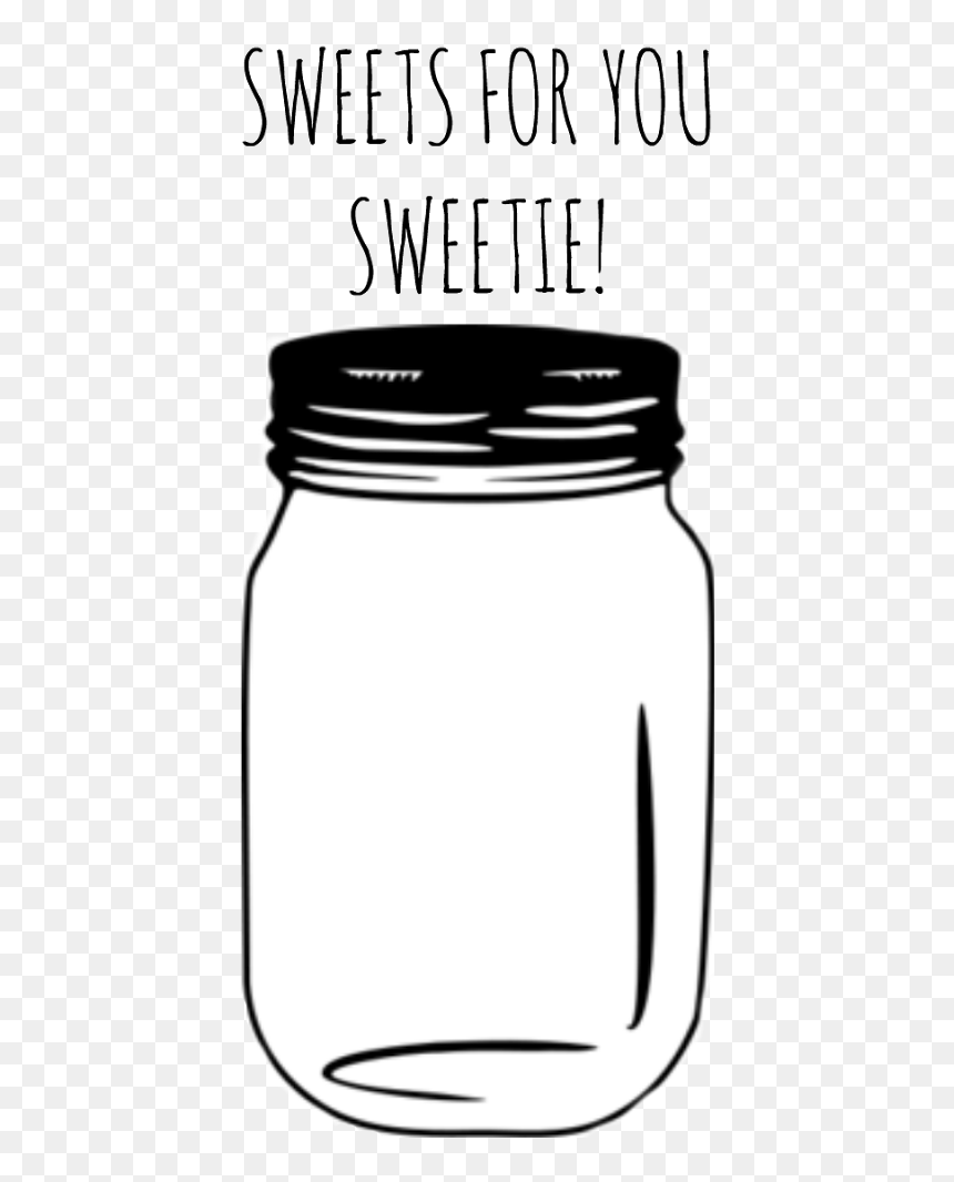 Jar Black And White, HD Png Download - mason jar png