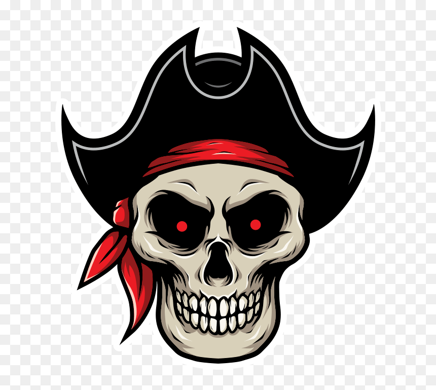Skull, HD Png Download - pirate hat png