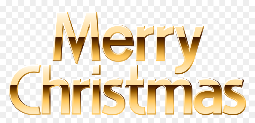Merry Christmas Gold Clipart, HD Png Download - gold banner png