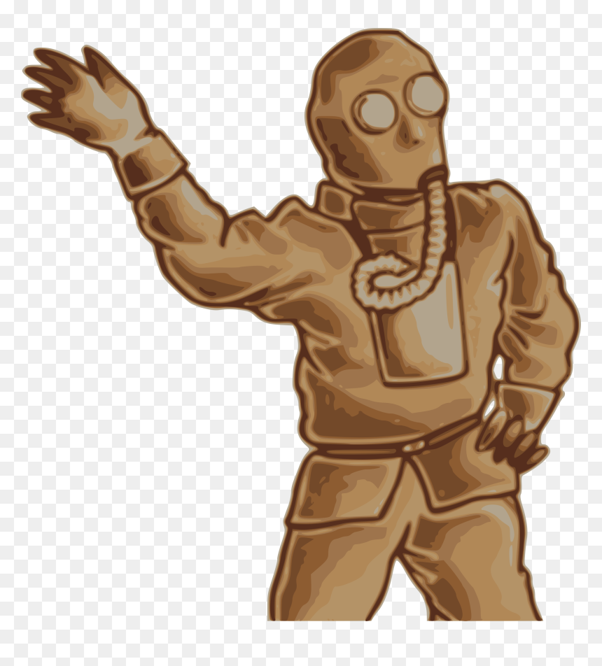 Person With Gas Mask Art, HD Png Download - gas mask png