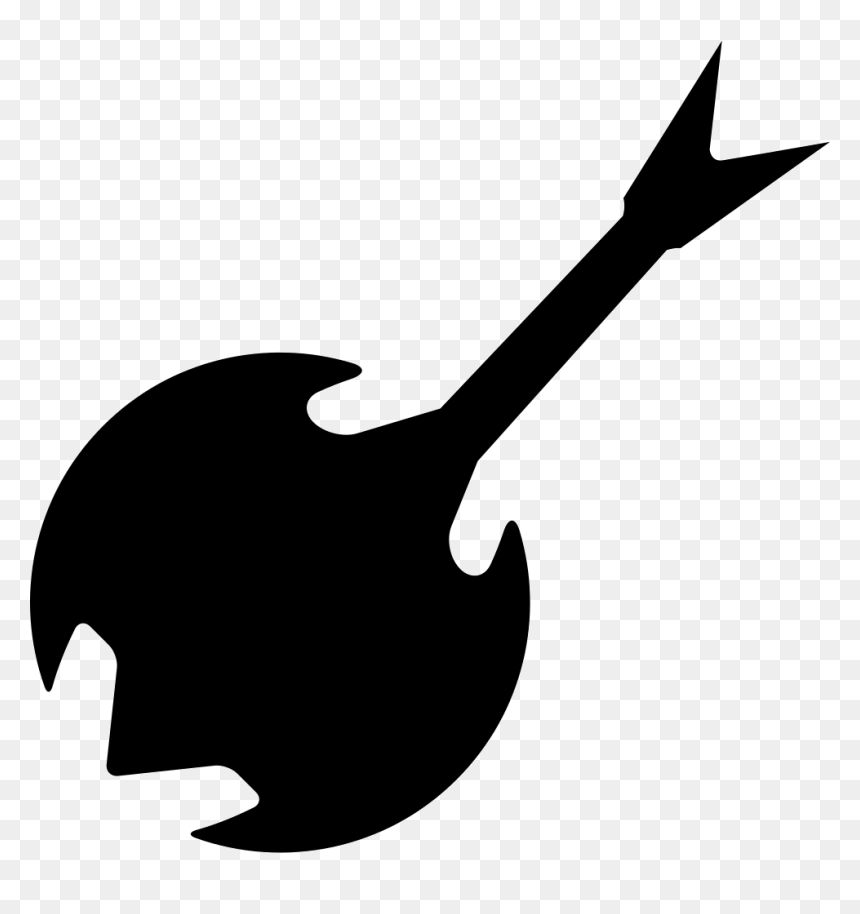Guitar Music Instrument Black Silhouette - Music, HD Png Download - musical instrument png