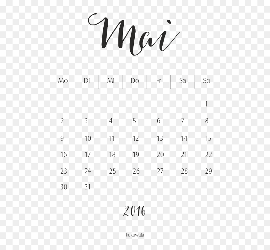 Number, HD Png Download - 2016 calender png