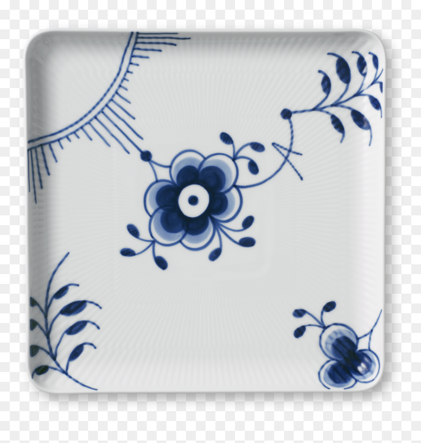 Blue Fluted Mega Large Square Plate - Royal Copenhagen Square Plate, HD Png Download - square plate png