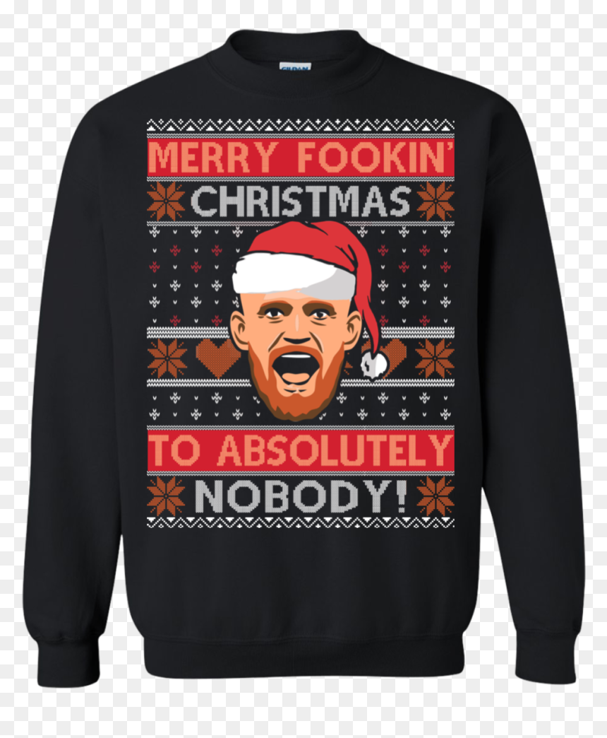 Conor Mcgregor Merry Fookin Christmas To Absolutely - Conor Mcgregor Merry Fookin Christmas, HD Png Download - conor mcgregor face png