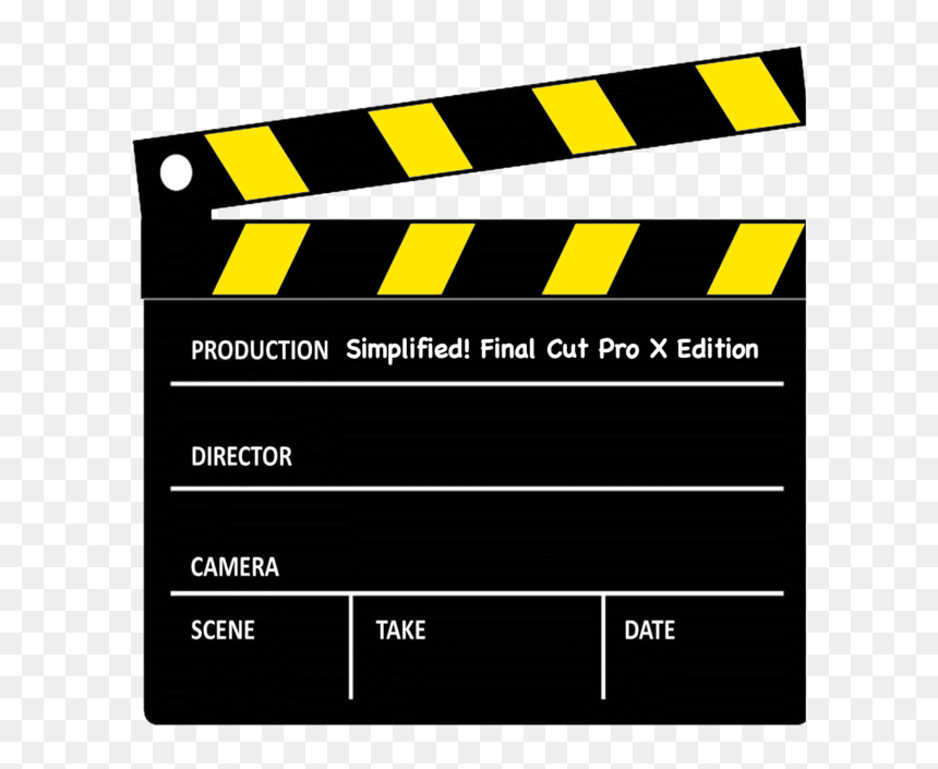 Transparent Anamorphic Widescreen Png - Transparent Background Clapperboard Clipart, Png Download - final cut pro png