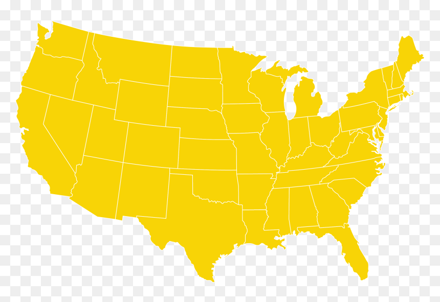 Map Of The Us That Shows Retailer Locations For Sprint - Grassland In Usa Map, HD Png Download - map of usa png