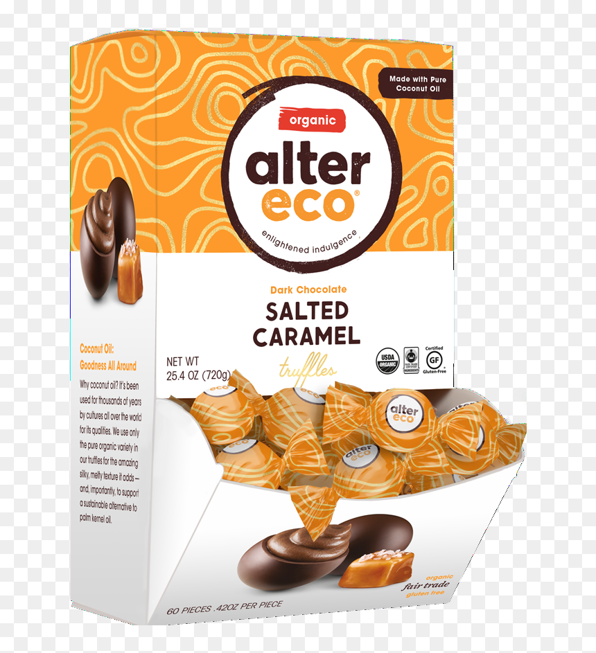 Alter Eco Salted Caramel Truffle Ingredients, HD Png Download - truffle png