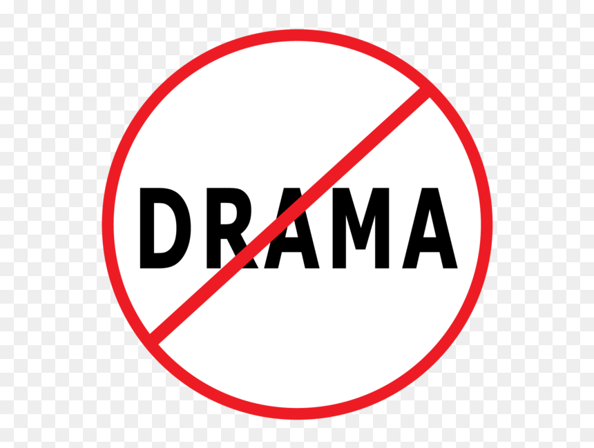 No Drama Button - Circle, HD Png Download - red circle with slash png