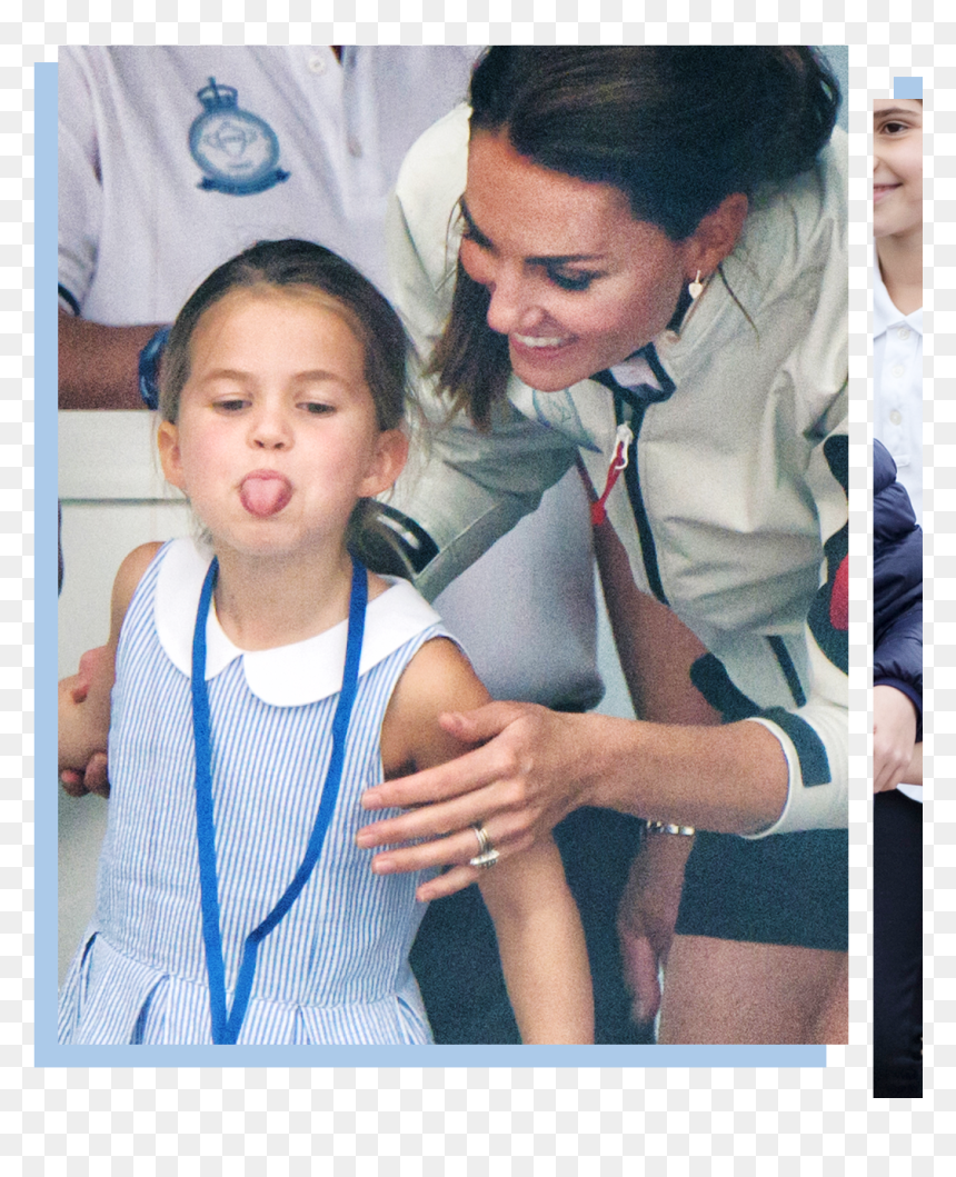 This Image May Contain Human Person Advertisement Collage - Princess Charlotte Sticks Out Her Tongue, HD Png Download - bear grylls png