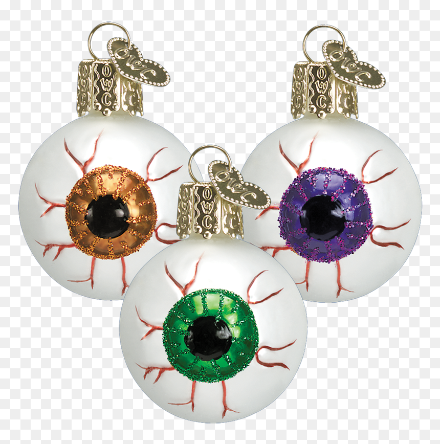 Evil Eye Ornaments - Glass Halloween Ornament Ideas, HD Png Download - evil eyeball png