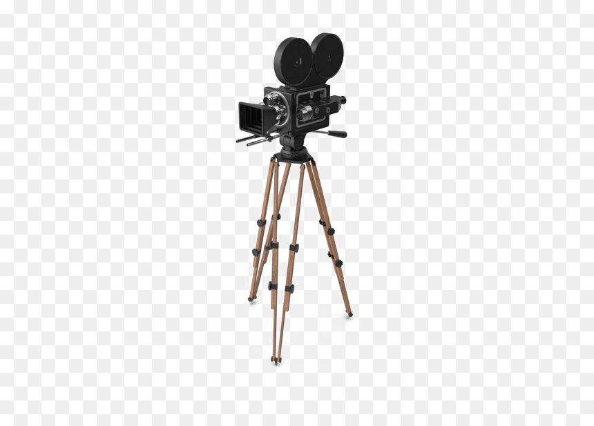 Tripod Png Transparent Picture - Vintage Movie Camera Png, Png Download - camera with tripod png