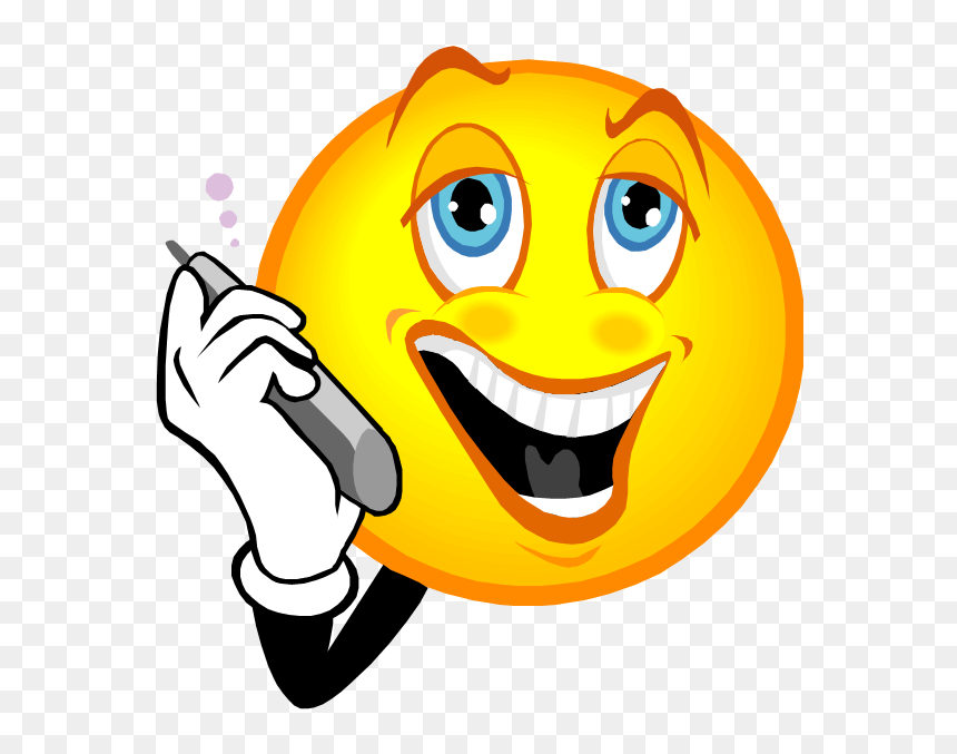 Call Duration Summaries Crazy Face Emoticon Facebook - Smiley Face On The Phone, HD Png Download - facebook smileys png