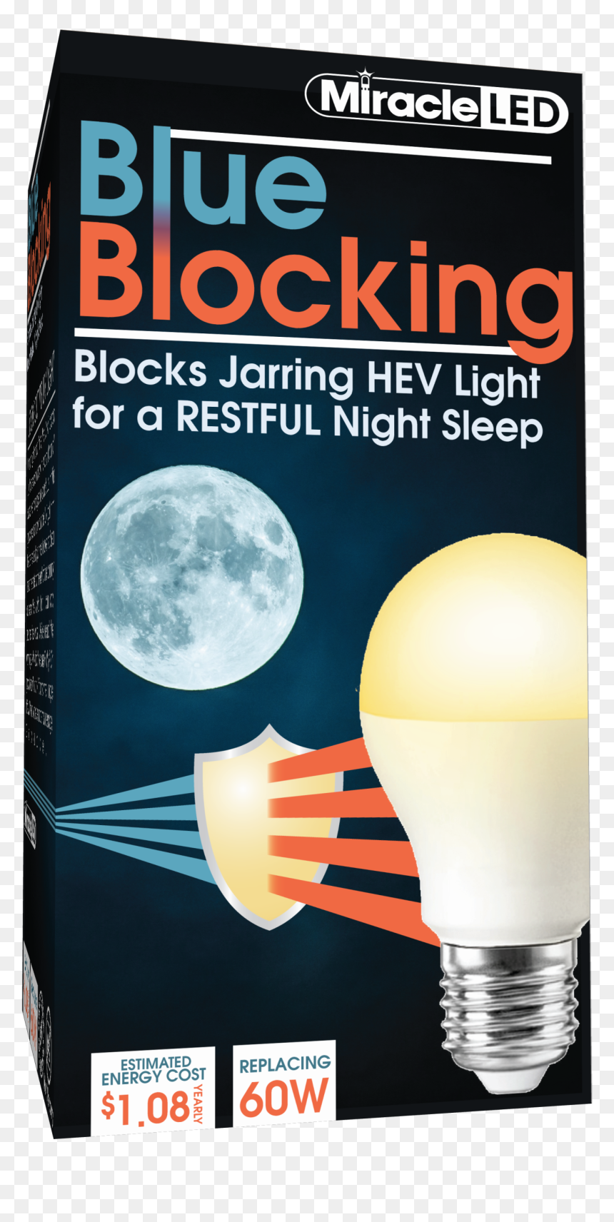 Moon, HD Png Download - glowing blue bulb png