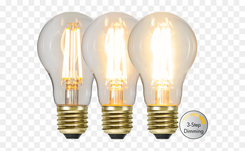 Led Lamp E27 A60 Soft Glow 3-step - Led Lamp, HD Png Download - glowing blue bulb png